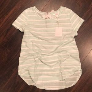 🆕 NWT Lauren Conrad Mint Green Striped Top